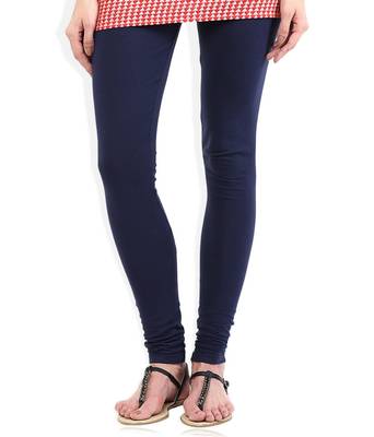 Purple Cotton Lycra plain Cotton Lycra leggings 1