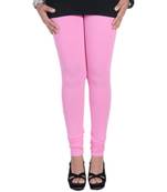 Pink Cotton Lycra plain Cotton Lycra leggings
