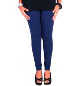Blue Cotton Lycra plain Cotton Lycra leggings