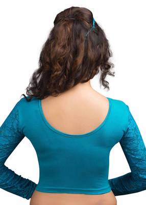 Women's Firozi Cotton Lycra Non Padded Stretchable Readymade Blouse 2
