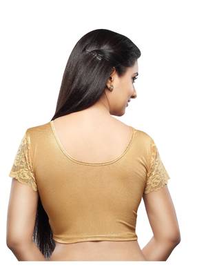 Women's Copper Shimmer Non Padded Stretchable Readymade Blouse 2