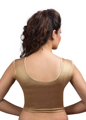Women's Copper Shimmer Non Padded Stretchable Readymade Blouse 2