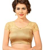 Women's Copper Shimmer Non Padded Stretchable Readymade Blouse