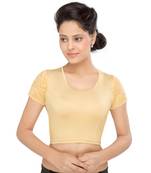 Women's Gold Shimmer Non Padded Stretchable Readymade Blouse