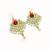 Red Kundan And Pearl Drop Earrings