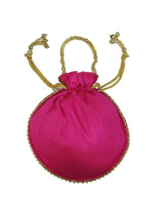 Pink Raw Silk clutches 2