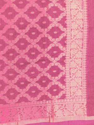 chhabra 555 Pink hand woven unstitched hand woven salwar kameez with dupatta 4