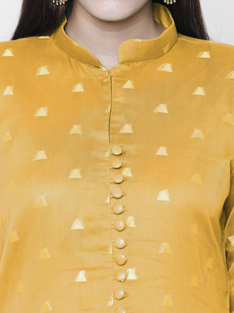 chhabra 555 Mustard hand woven unstitched hand woven salwar kameez with dupatta