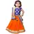 Orange Embroidered  Stitched Lehenga