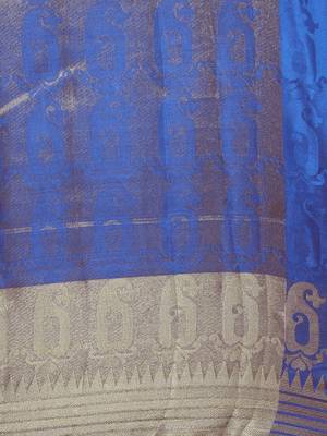 Chhabra 555  Magenta Woven design Art Silk Banarasi saree with blouse 3