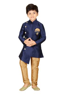 Multicolor Shree Shubh Boy's Ethnic Kurta Payjama Set 2