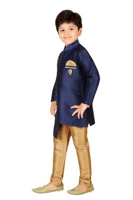 Multicolor Shree Shubh Boy's Ethnic Kurta Payjama Set 3