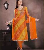 Orange Gotta Patti Chanderi Salwar With Dupatta