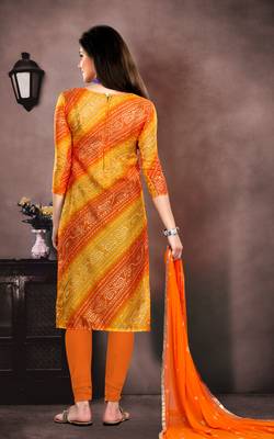 Orange Gotta Patti Chanderi Salwar With Dupatta 2