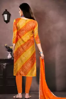 Orange Gotta Patti Chanderi Salwar With Dupatta