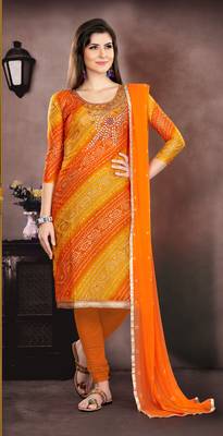 Orange Gotta Patti Chanderi Salwar With Dupatta 3