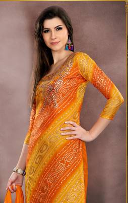 Orange Gotta Patti Chanderi Salwar With Dupatta 4
