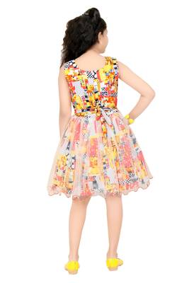 Trendy Girls Party Wear Cotton Frock 4