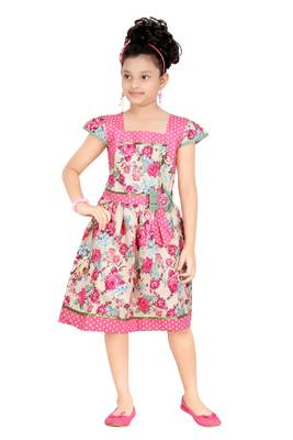 Trendy Girls Party Wear Cotton Frock 1