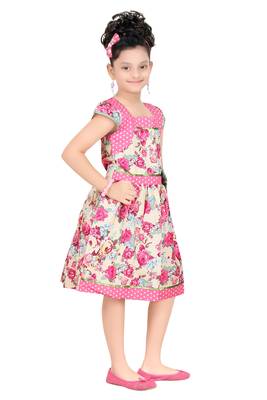 Trendy Girls Party Wear Cotton Frock 2