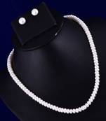 White pearl necklaces