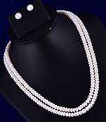 White pearl necklaces