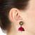 Handmae Silk Thread White Red Magenta and Dark Sky Blue Dangler Jhumka Earrings combo Set