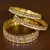 Gold Plated Kundan Stone Embellished Wedding Essential Designer Bangles for Women