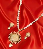 Pearl Sunshine Necklace Set for Woman with Earrings