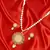 Pearl Sunshine Necklace Set for Woman with Earrings
