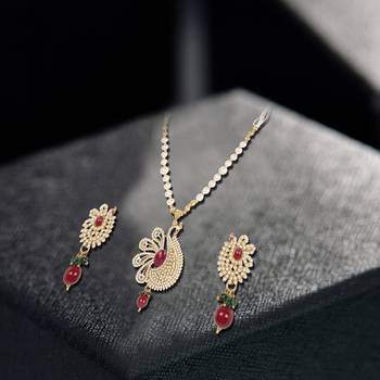 Pearl Peacock Necklace Set for Woman with Earrings 3