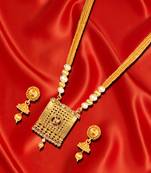 Pearl Pendant Necklace Set with Earrings for Woman