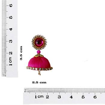 Handmae Silk Thread Black and Maroon Dangler Jhumka Earrings combo Set 4
