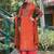 Saffron Printed Glace Cotton Designer Suit