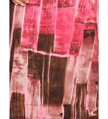 Pink Satin Cotton Printed & Embroidered Unstitched Salwar Suit 5