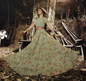 Green Embroidered Silk Salwar With Dupatta 3