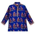  Blue Dancing Dandia Kurta Pyjama For Boys