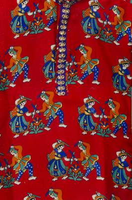 Red Dancing Dandia Kurta Pyjama For Boys 2