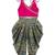 Pink Embroidered Art Silk Kids Dhoti With Angrakha Choli
