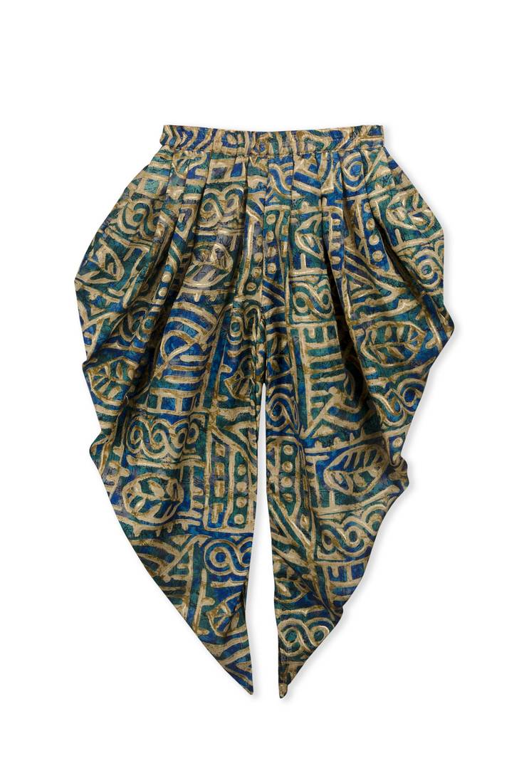 Pink Embroidered Art Silk Kids Dhoti With Angrakha Choli