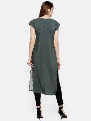 Multicolor printed crepe kurti 3