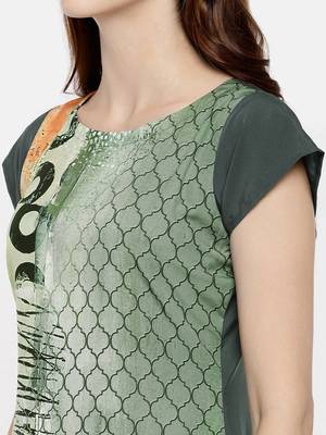 Multicolor printed crepe kurti 5