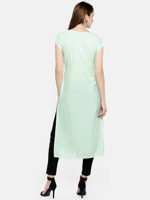 Multicolor printed crepe kurti 4