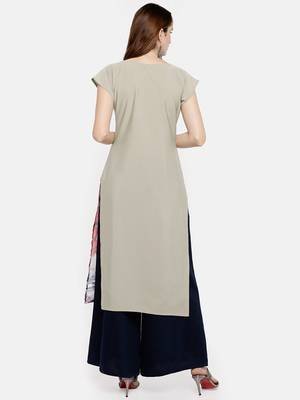 Multicolor printed crepe kurti 3
