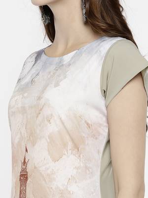 Multicolor printed crepe kurti 5
