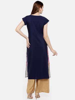 Multicolor printed crepe kurti 3