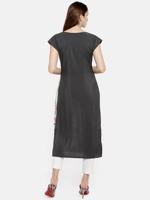 Multicolor printed crepe kurti 3