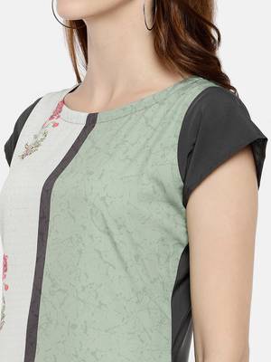 Multicolor printed crepe kurti 5