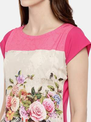 Multicolor printed crepe kurti 5