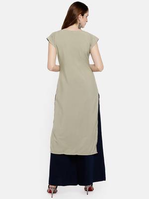 Multicolor printed crepe kurti 3